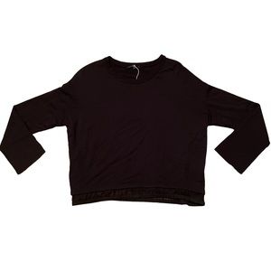 Beautiful People Black Pullover Sweatshirt with Silk Hem